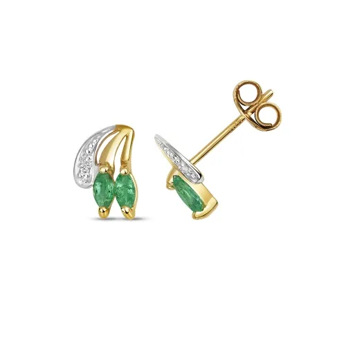 Diamond & Emerald Studs